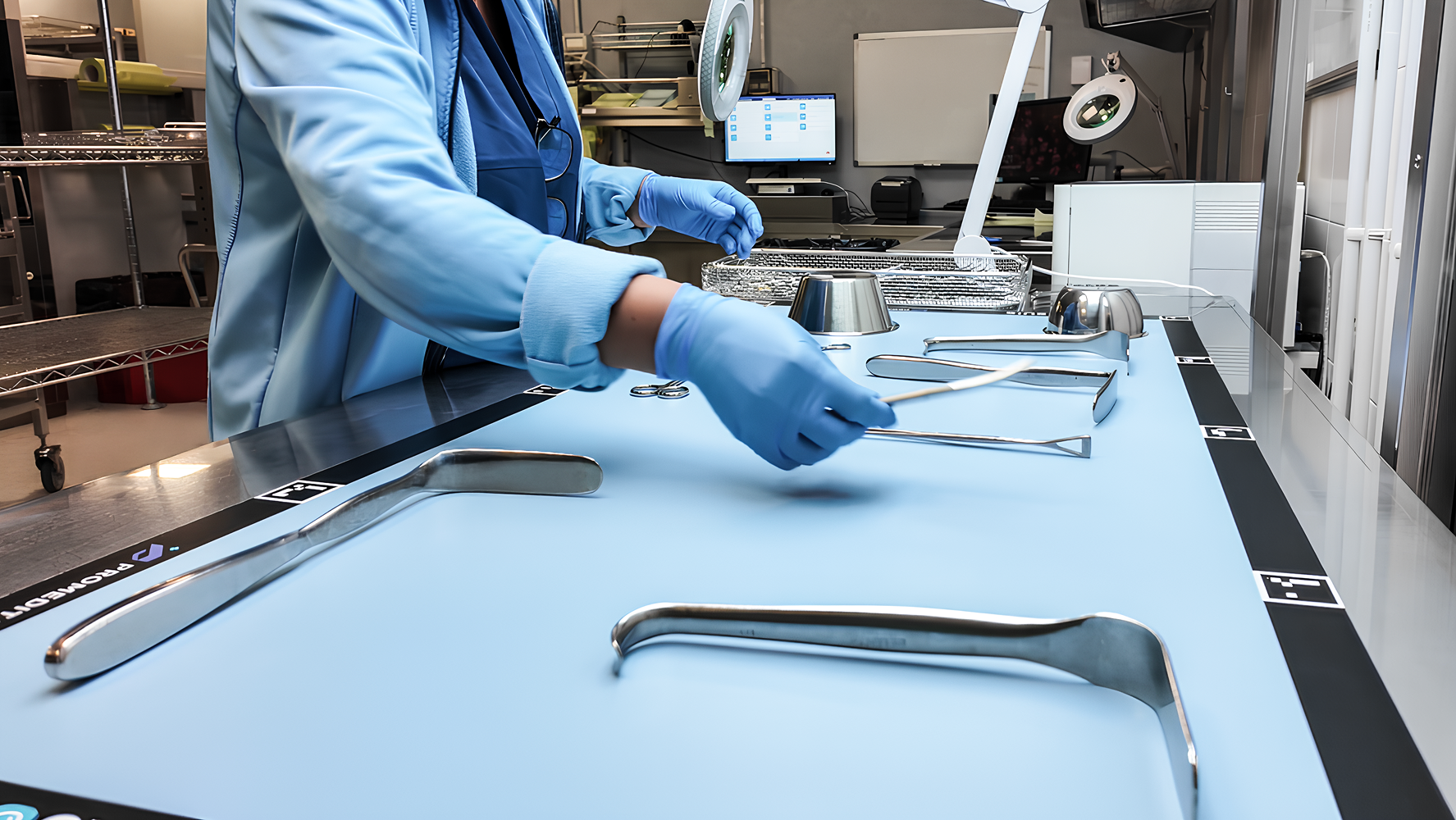 Operatrice lavora su tavolo SUIS